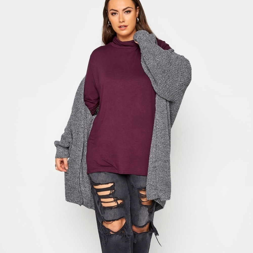 Lane Bryant Maroon  Plus TUNIC KNITTED SWEATER
